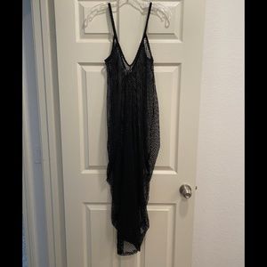 Fishnet beach cover up dress